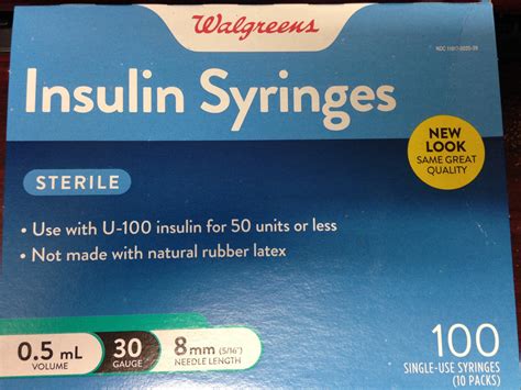 The barrel size of a syringe determines how much insulin it can hold. . How to ask for insulin syringes at walgreens